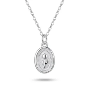 Dây chuyền hình hoa tulip bằng bạc sterling 925
